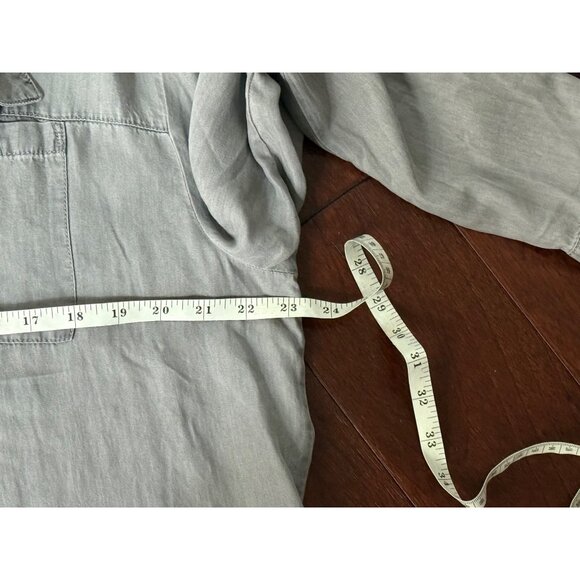 Jane + Delancey Womens Gray Button-Up Shirt XL With Roll-Tab Sleeves - Picture 13 of 16